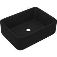 vidaXL Luxury Wash Basin Matt Black 41x30x12 cm Ceramic, Black
