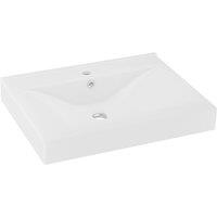 vidaXL Luxury Basin with Faucet Hole Matt White 60x46 cm Ceramic, White