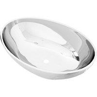 vidaXL Wash Basin 40x33x13.5 cm Ceramic Silver, Silver
