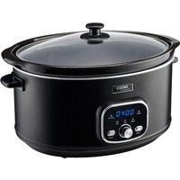 Cooks Professional 6.5-Litre Digital Slow Cooker, Black