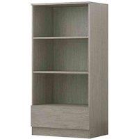 Fwstyle Narvik 1 Door 3 Shelf Bookcase Shelving Unit Rustic Oak Handleless, Brown