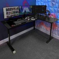 X Rocker Panther Xl Corner Reversible Gaming Desk, Grey