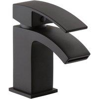 KVIT Fiuto Nero Mono Basin Mixer Tap - Matt Black
