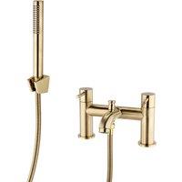 KVIT Ottone Bath Shower Mixer Tap - Brushed Brass