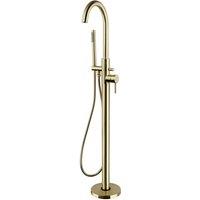 KVIT Ottone Freestanding Bath Shower Mixer Tap - Brushed Brass
