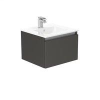 Newland 500mm Single Drawer Ceramic Basin Unit - Midnight Mist, Blue