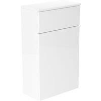 Newland 500mm WC Unit & Worktop - White Gloss, White
