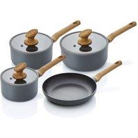 Swan Nordic 4 Piece Pan Set Grey, Grey