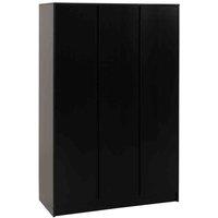 Seconique Malvern 3 Door Wardrobe - Black, Black