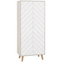 Seconique Dixie 2 Door Wardrobe - Dusty Grey White, White