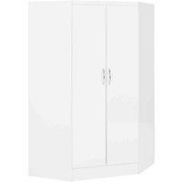 Seconique Nevada 2 Door Corner Wardrobe - White Gloss, White
