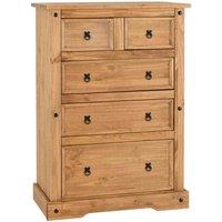 Seconique Corona 3 2 Drawer Chest - Distressed Waxed Pine