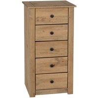 Seconique Panama 5 Drawer Chest - Natural Wax