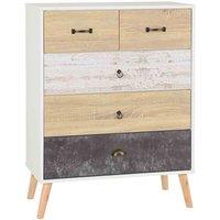 Seconique Nordic 3 2 Drawer Chest - White Distressed Effect