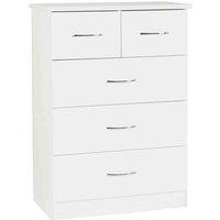 Seconique Nevada 3 2 Drawer Chest - White Gloss