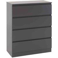 Seconique Malvern 4 Drawer Chest - Grey, Grey