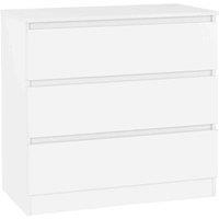 Seconique Malvern 3 Drawer Chest - White, White