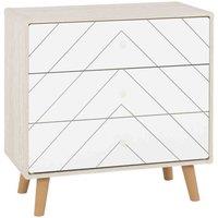 Seconique Dixie 3 Drawer Chest - Dusty Grey White, Multi