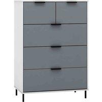 Seconique Madrid 3 2 Drawer Chest - Grey White Gloss, Multi