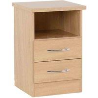 Seconique Nevada 2 Drawer Bedside - Sonoma Oak Effect, Brown