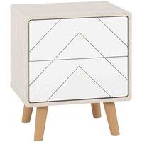 Seconique Dixie 2 Drawer Bedside - Dusty Grey White, Multi