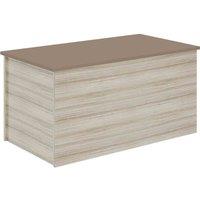 Seconique Nevada Blanket Box - Oyster Gloss Light Oak Effect Veneer, Brown