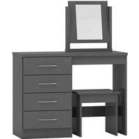 Seconique Nevada Dressing Table Set - 3D Effect Grey, Grey