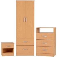 Seconique Polar Bedroom Set - Beech, Brown