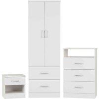 Seconique Polar Bedroom Set - White, White