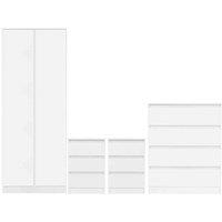 Seconique Malvern 2 Door Wardrobe Bedroom Set - White, White