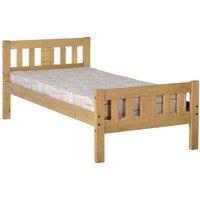 Seconique Rio 3' Bed - Distressed Waxed Pine, Brown