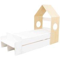 Seconique Cody 1 Drawer House Bed - White Pine Effect, Multi