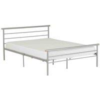 Seconique Orion 4'6inch Bed - Silver, Silver