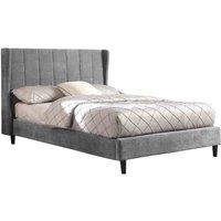 Seconique Amelia 4'6inch Bed - Dark Grey Fabric, Grey