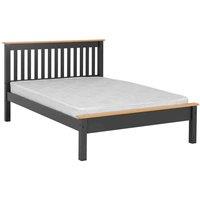 Seconique Monaco 4'6inch Low End Bed - Grey Oak Effect, Multi