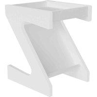 Seconique Naples Z Side Table - White, White