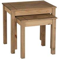 Seconique Panama Nest Of 2 Tables - Natural Wax, Brown