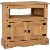 Seconique Corona Corner Tv Cabinet - Distressed Waxed Pine, Brown