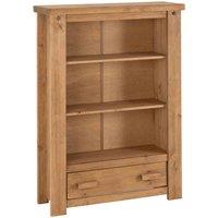 Seconique Tortilla 1 Drawer Bookcase - Distressed Waxed Pine, Brown