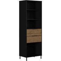 Seconique Madrid Bookcase - Black Acacia Effect, Black