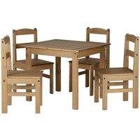 Seconique Panama Dining Set - Natural Wax, Brown
