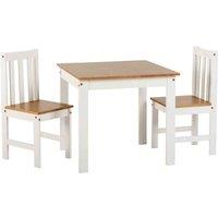 Seconique Ludlow 1 2 Dining Set - White Oak Effect, White