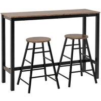 Seconique Athens Breakfast Bar Set - Acacia Effect, Brown