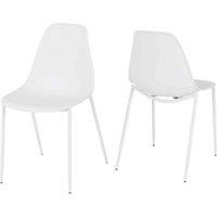 Seconique Lindon Dining Chair X 2- White