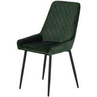 Seconique Avery Dining Chair X 2- Emerald Green Velvet, Green