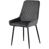 Seconique Avery Dining Chair X 2- Grey Velvet, Grey