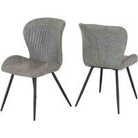 Seconique Quebec Dining Chair X 4- Grey Pu, Grey