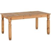 Seconique Corona Extending Dining Table - Distressed Waxed Pine, Brown