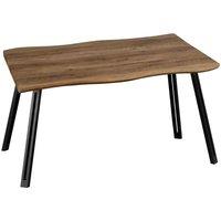 Seconique Quebec Wave Edge Dining Table - Medium Oak Effect, Brown