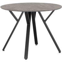 Seconique Athens Round Dining Table - Concrete Effect, Grey
